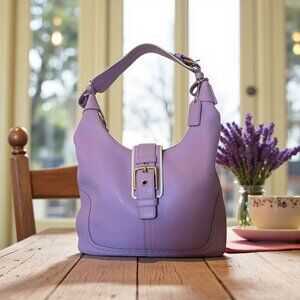 Coach Soho Hampton 5054 Pink Pebbled Leather Hobo Shoulder Bag Authenticated